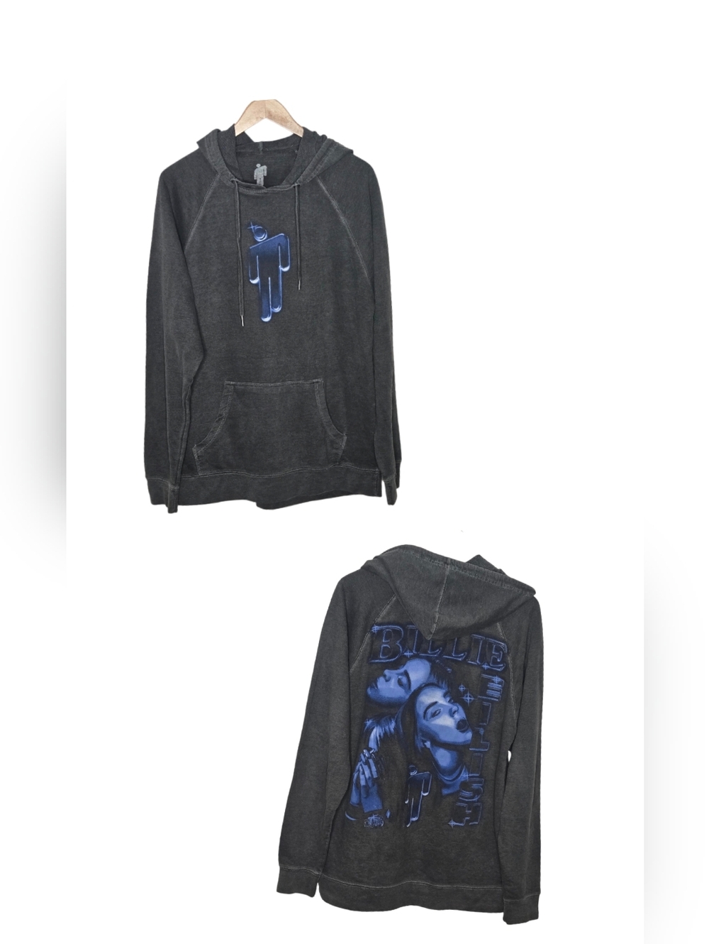 Urban Outfitters Billie Eilish Blue Man Pullover Hooded Sweatshirt
